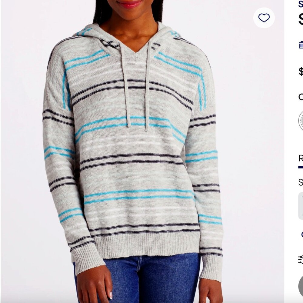 Cotton Striped Hoody